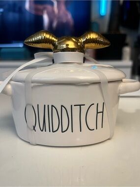 Rae - HARRY * QUIDDITCH CROCK WITH LID White Canister NEW